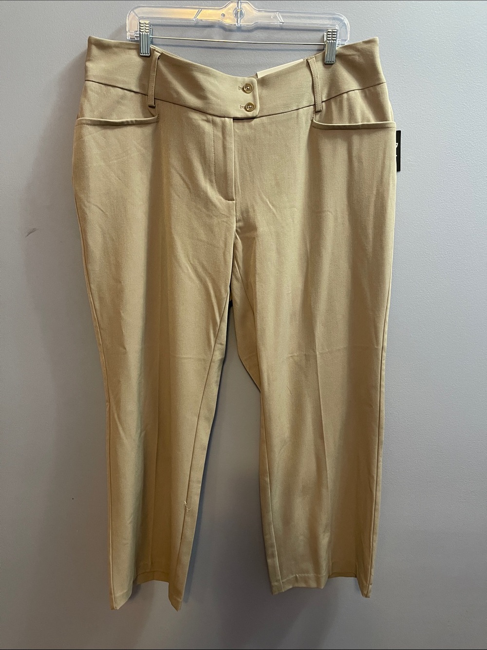 Rafaella Tailored Khaki High-Waist Trousers